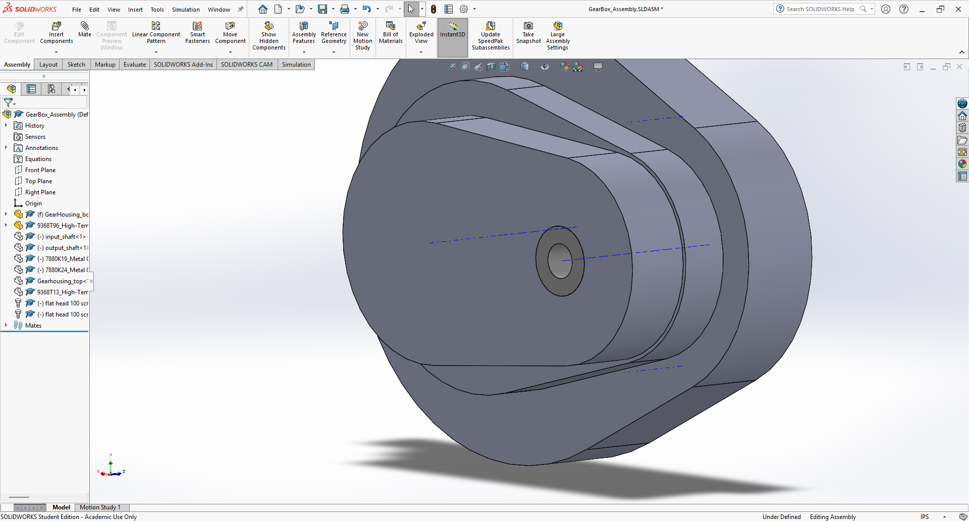 Gearbox Housing Bottom plus Input Journal Bearing